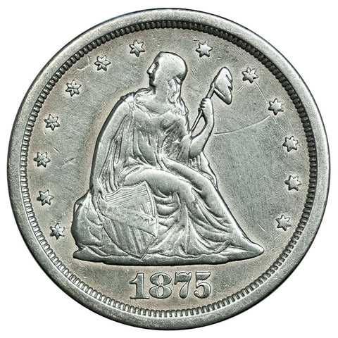 1875-S Twenty Cent Piece - Very Fine Details