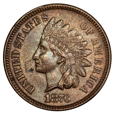 1876 Indian Head Cent - About Uncirculated
