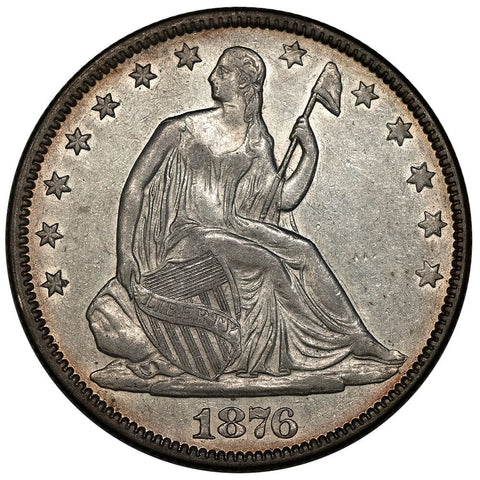 1876 Seated Liberty Half Dollar - Extremely Fine+