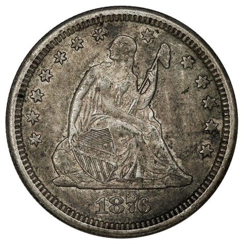 1876-CC Seated Liberty Quarter - Extremely Fine