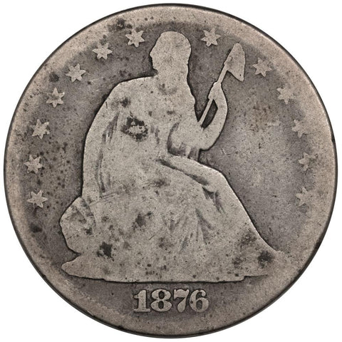 1876-CC Seated Liberty Half Dollar - About Good