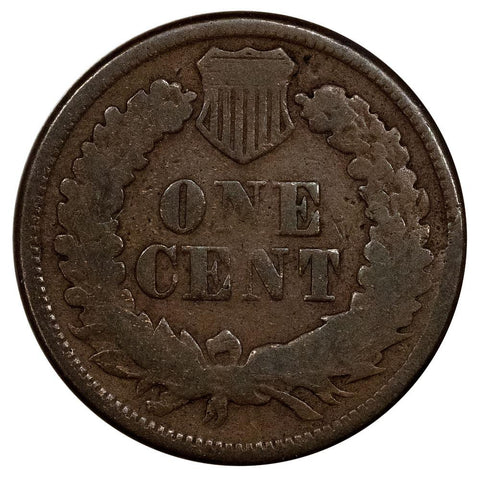 Key-Date 1877 Indian Head Cent - About Good Details