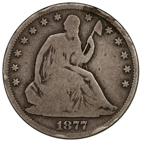 1877-CC Seated Liberty Half Dollar - Good+