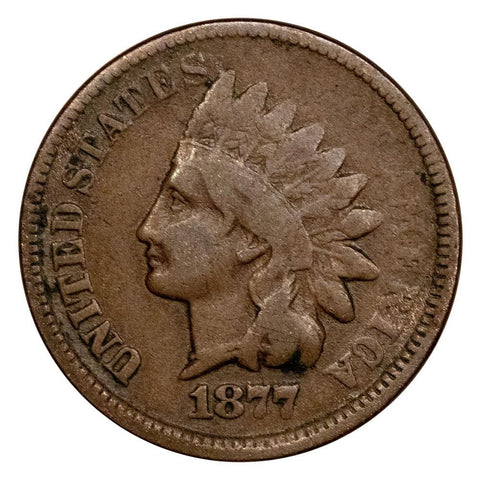 Key-Date 1877 Indian Head Cent - Very Good