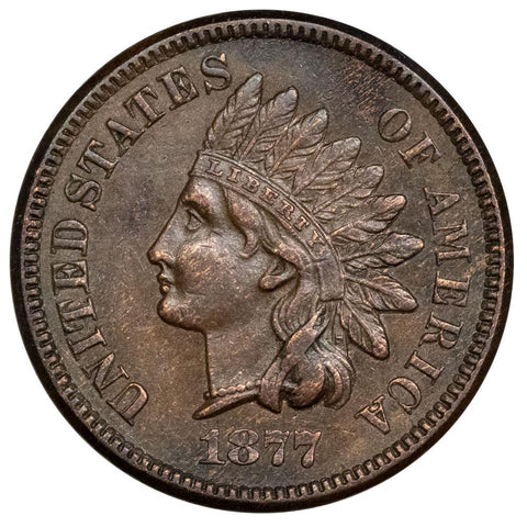Key-Date 1877 Indian Head Cent - Extremely Fine