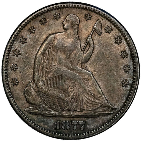 1877 Seated Liberty Half Dollar - Extremely Fine