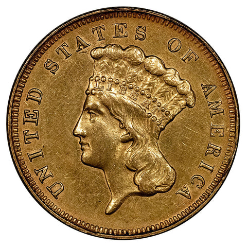1878 $3 Princess Gold Coin - About Uncirculated