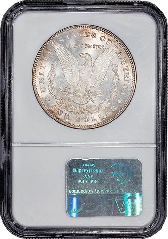 1878 7TF Long Nock Morgan Dollar VAM-83  in NGC MS 63