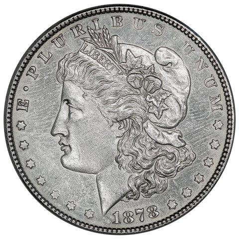 1878 8 Tail Feather Morgan Dollar VAM-21 - AU Details (cleaned)