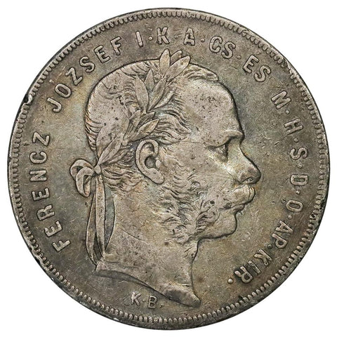 1878-KB Hungary Silver Forint KM. 453.1 - Very Fine