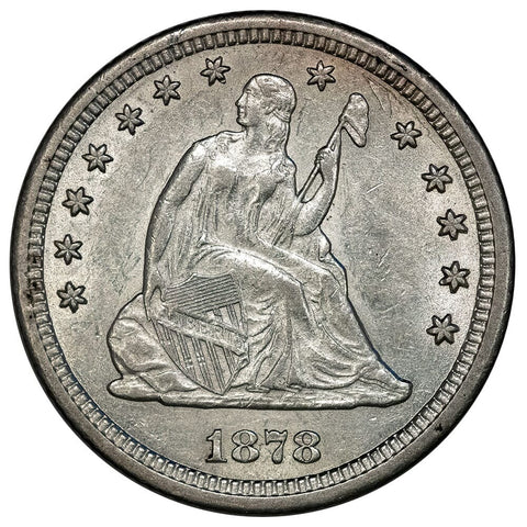 1878-CC Seated Liberty Quarter - Choice About Uncirculated - Carson City