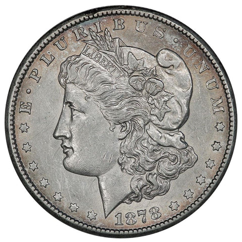 1878-CC Morgan Dollar VAM-17 Line in Eye - About Uncirculated