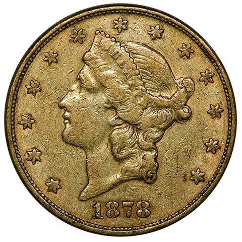 1878-S $20 Liberty Double Eagle Gold Coin - Very Fine
