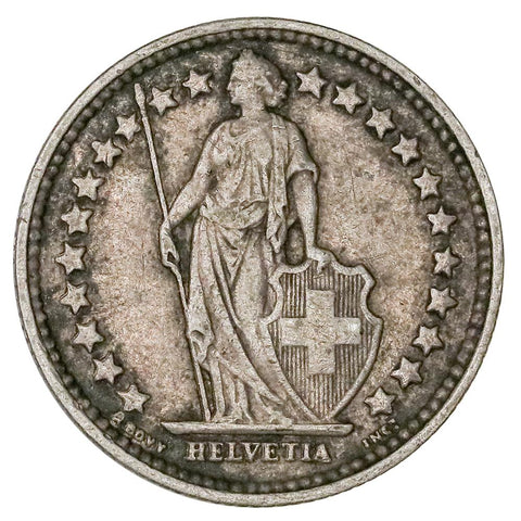1879-B Switzerland Silver Half Franc KM. 23 - Extremely Fine