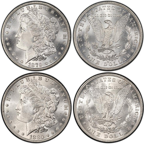 1879-O & 1880-O Morgan Dollar Pair Deal - Premium Quality BU