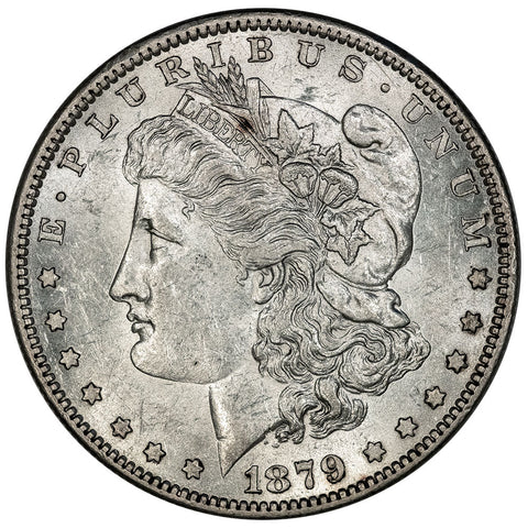 1879-O Morgan Dollar - Top 100 VAM-4 O over Horizontal O - About Uncirculated