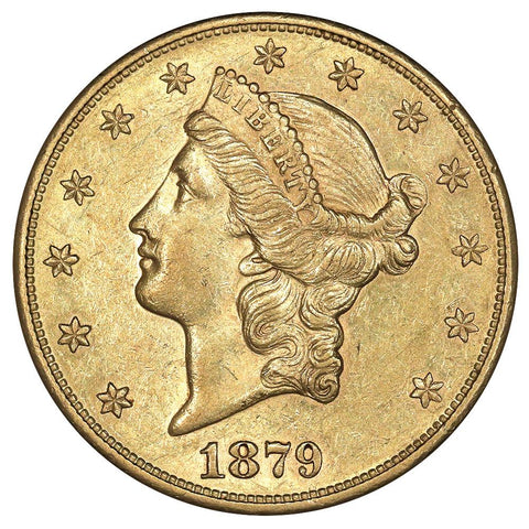 1879-S $20 Liberty Double Eagle Gold Coin - Choice About Uncirculated