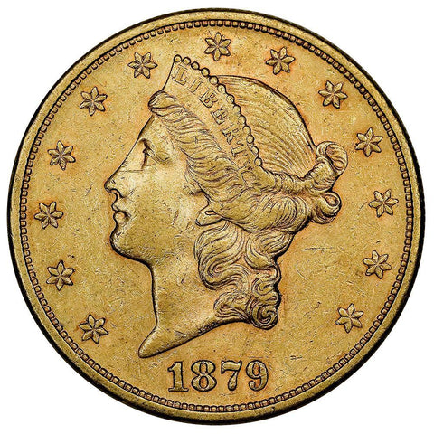 1879-S $20 Liberty Double Eagle Gold Coin - XF/AU