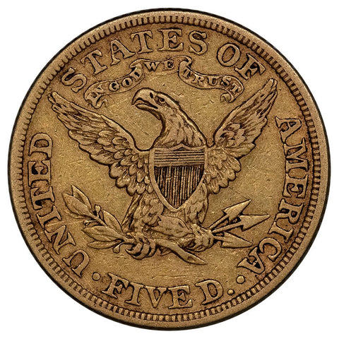 1880 $5 Liberty Head Gold Coin - Very Fine