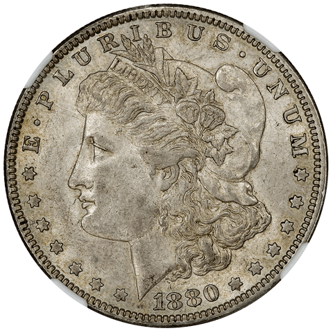 1880/79-O Micro O Morgan Dollar Top-100 VAM-4 - NGC AU 55
