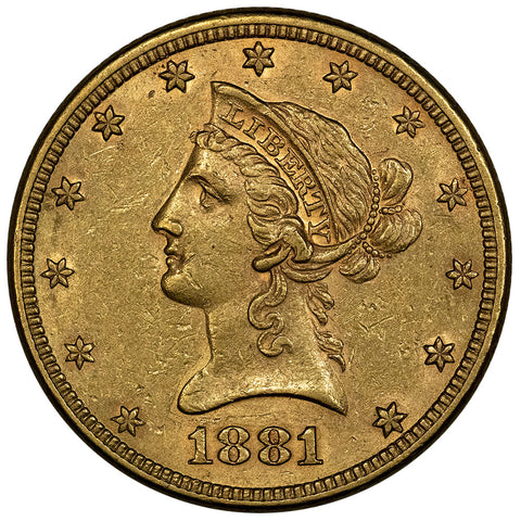 1881 $10 Liberty Gold Eagle - About Uncirculated