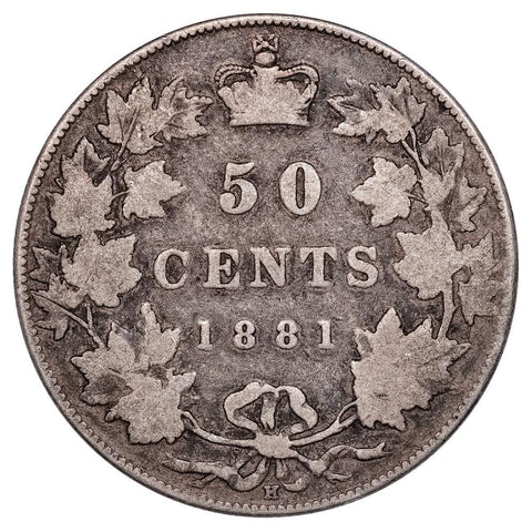 1882-H Canada 50 Cent Silver KM.6 - Good