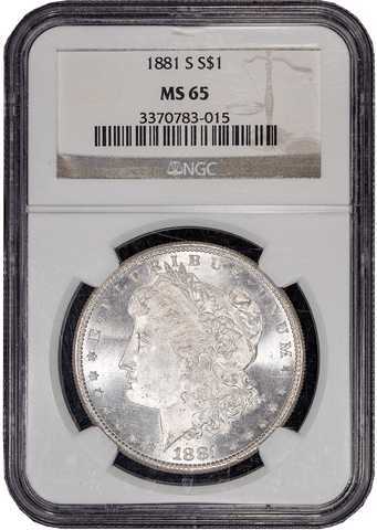 1881-S Morgan Dollar in NGC MS 65 - Gem Brilliant Uncirculated