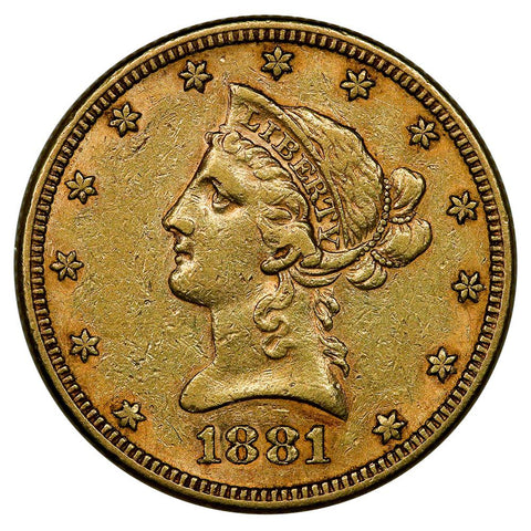 1881-S $10 Liberty Gold Eagle - Very Fine+