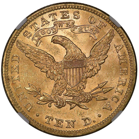 1882 $10 Liberty Gold Eagle - NGC MS 62 - Brilliant Uncirculated