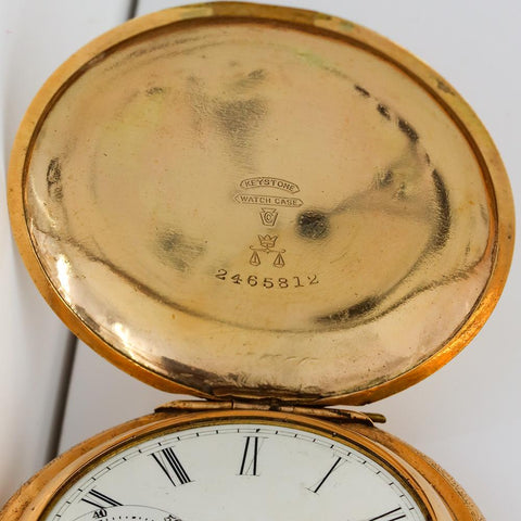 1882 Elgin Gold Filled Pocket Watch - 11J, Grade 93, Model 1, Size 16s - Gorgeous Case