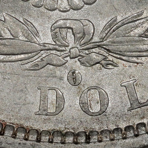 1882-O/S Top-100 VAM-5 Broken O/S Morgan Dollar - About Uncirculated