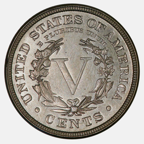 1883 With Cents Liberty V Nickels - About Uncirculated