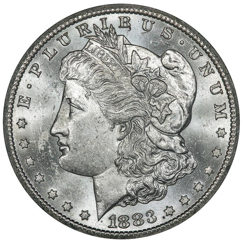 1883-CC Morgan Dollar VAM-8 in GSA, Choice Brilliant Uncirculated, Includes Box/Cert