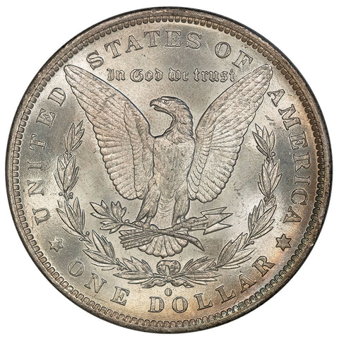 1883-O Morgan Dollar - Choice Uncirculated - Pretty Bag Toned Obverse