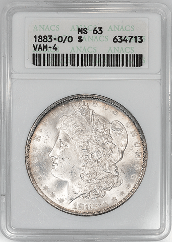 1883-O/O Top-100 VAM-4 Morgan Dollar - ANACS MS 63