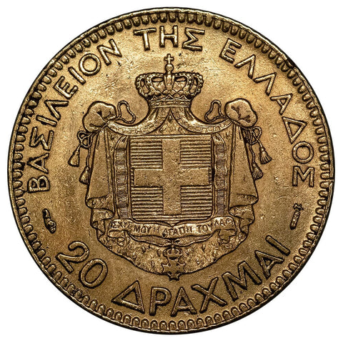 1884-A Greece 20 Drachmai Gold KM.56 - Extremely Fine+