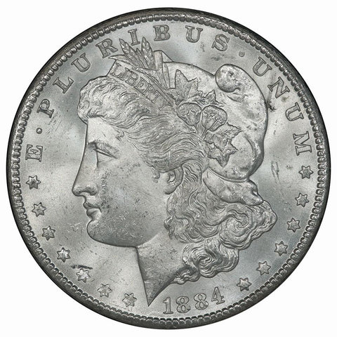 1884-CC Morgan Dollar in GSA, Brilliant Uncirculated, In Original Box