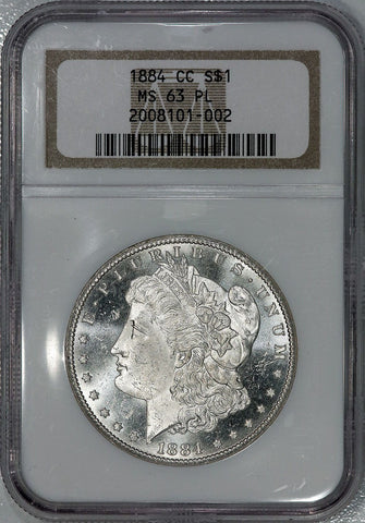 1884-CC Morgan Dollar - NGC MS 63 PL - Choice Uncirculated PL