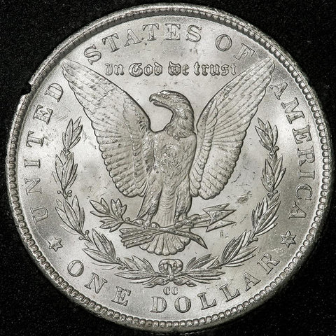 1884-CC Morgan Dollar VAM-4B in GSA, Choice Brilliant Uncirculated, Includes Box/Cert