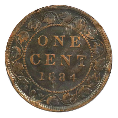 1884 Obv. 1 Canada Large Cent - VF (Damage)
