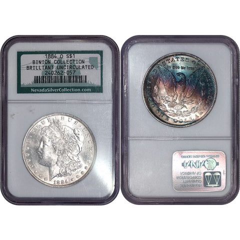 1884-O Morgan Dollar - NGC Brilliant Uncirculated - Binion Collection