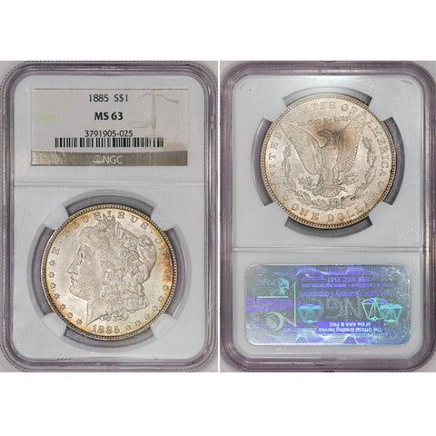 1885 Morgan Dollar - NGC MS 63 - Choice Brilliant Uncirculated