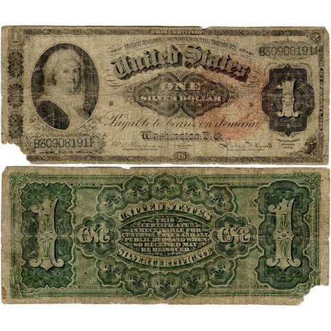 1886 $1 "Martha Washington" Silver Certificates Fr. 217 - Net Good