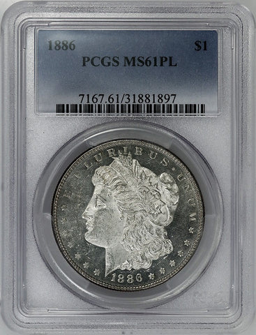 1886 Morgan Dollar - PCGS MS 61 PL