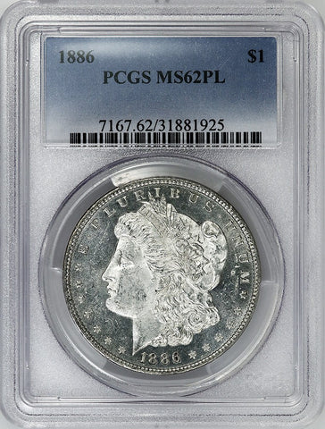 1886 Morgan Dollar - PCGS MS 62 PL