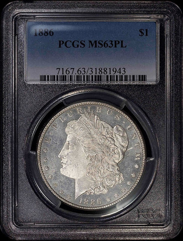 1886 Morgan Dollar - PCGS MS 63 PL