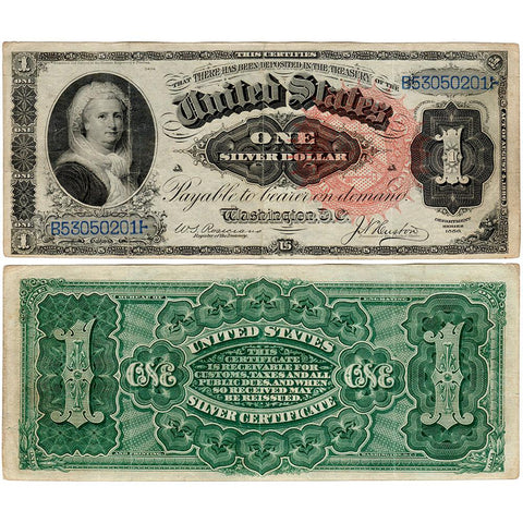 1886 $1 "Martha Washington" Silver Certificate Fr. 218 - Very Fine