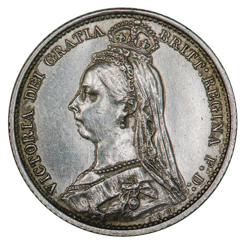 1887 Great Britain Silver Six Pence KM.759 (S-3928) - AU Details