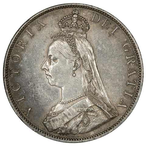 1887 (Roman I) Great Britain Silver Crown KM.763 - About Uncirculated