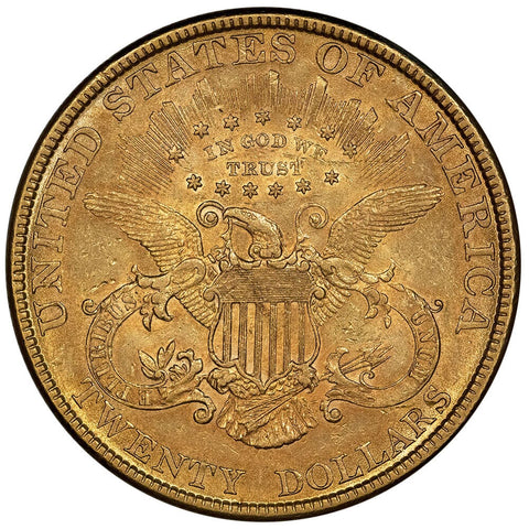 1888 $20 Liberty Double Eagle Gold Coin - About Uncirculated+